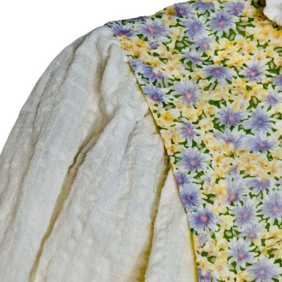 Lost Ink floral mini retro dress from ASOS size 8 pastel cotton puff sleeves - Picture 13 of 15